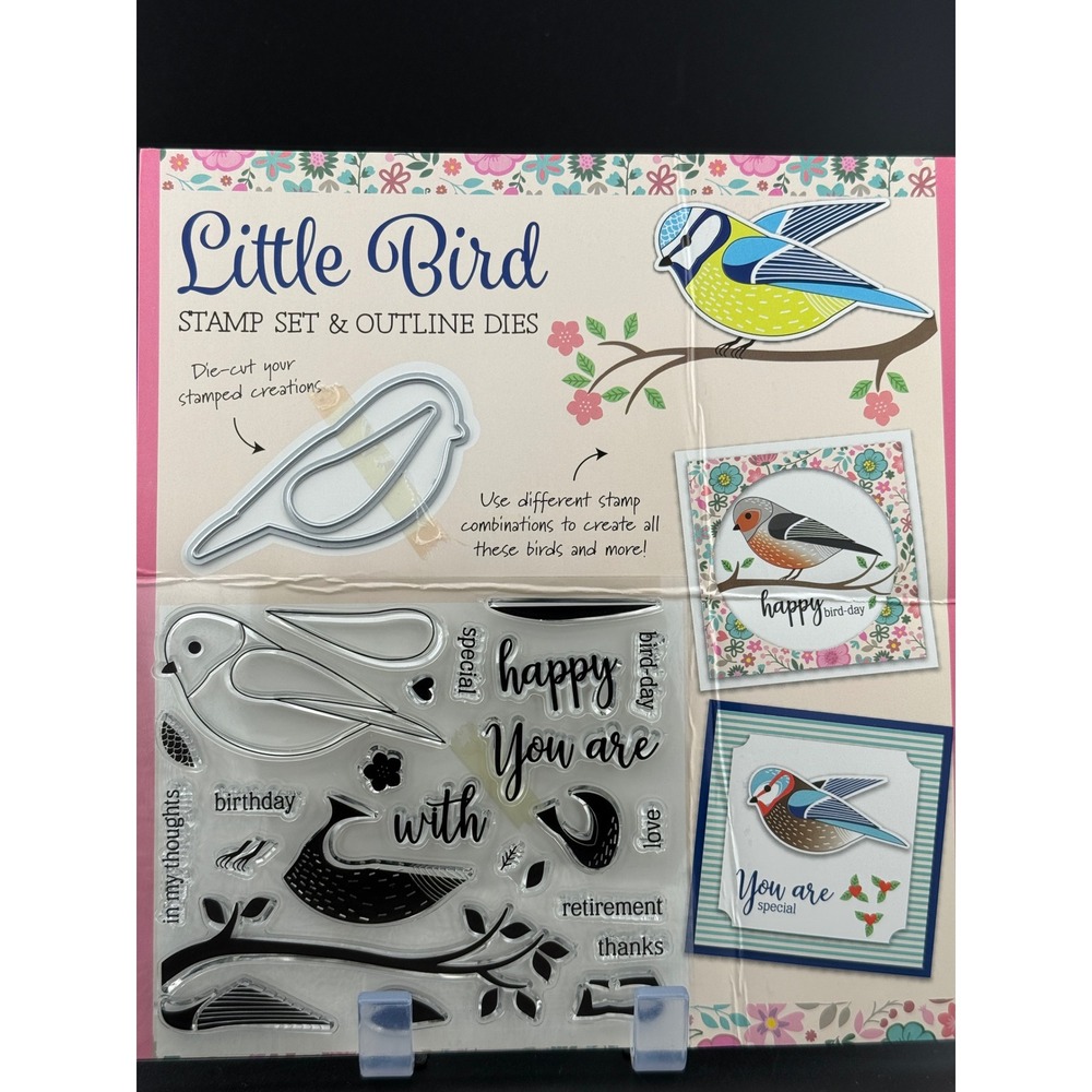 Practical Publishing Little Bird Clear Stamp Set and Coordinating Outline Dies